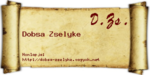 Dobsa Zselyke névjegykártya
